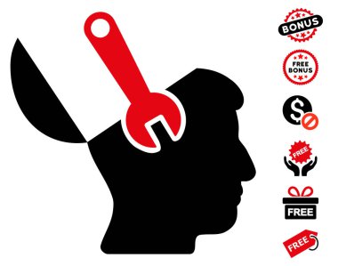 Zihin anahtar cerrahi simgesine ücretsiz bonus