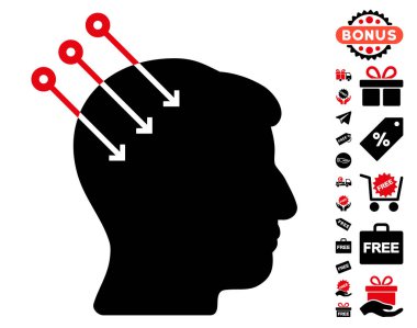 Sinirsel arayüz konektörleri simgesi ücretsiz bonus