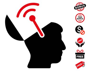 Açık beyin radyo arayüzü simgesi ücretsiz bonus