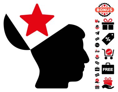 Açık kafa yıldız simgesi ile ücretsiz Bonus