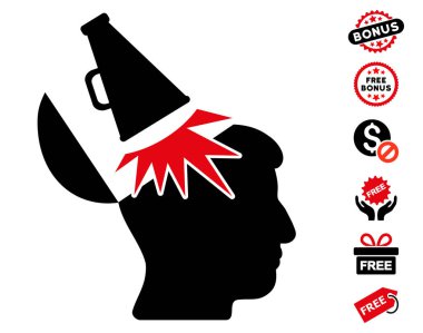 Açık fikirli megafon simgesi ücretsiz bonus