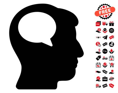 Ücretsiz Bonus simgesiyle düşünme kişi