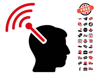 Radyo sinirsel arayüzü simgesi ücretsiz bonus