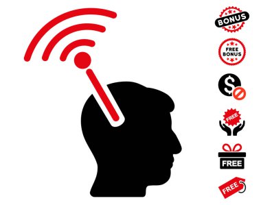 Radyo sinirsel arayüzü simgesi ücretsiz bonus