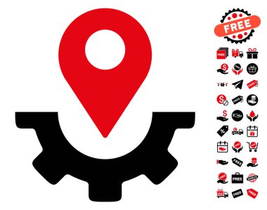 Hizmet harita işareti simgesi ücretsiz bonus
