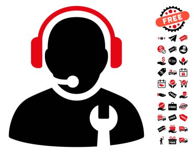 Ücretsiz Bonus ile hizmet işleç simgesi