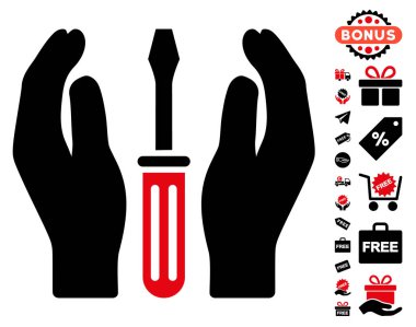 Tornavida bakım el simgesi ücretsiz Bonus ile ayarlama