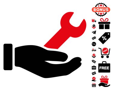 İngiliz anahtarı hizmet el simgesi ücretsiz bonus