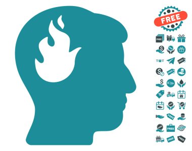 Beyin yangın simgesi ücretsiz bonus