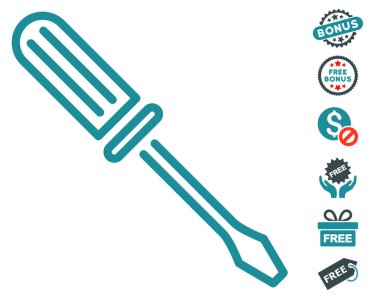 Kontur tornavida simgesi ücretsiz bonus