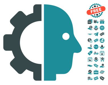 Cyborg kafa simgesi ücretsiz bonus