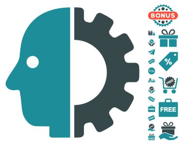 Cyborg kafa simgesi ücretsiz bonus