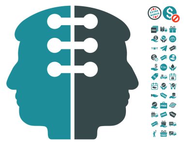 Çift kafa simgesi ücretsiz Bonus ile arayüz