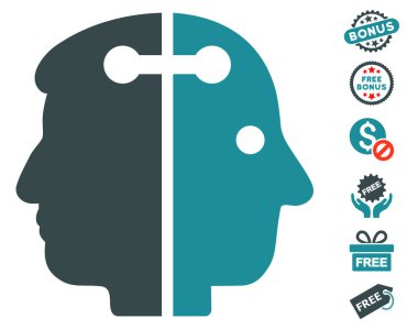 Çift kafa bağlantı simgesi ücretsiz Bonus