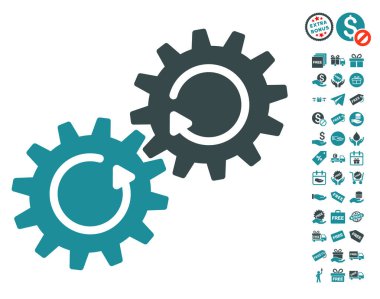 Dişli mekanizması döndürme simgesi ücretsiz bonus