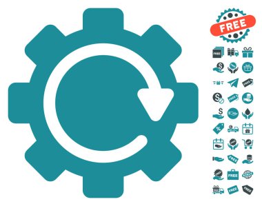 Dişli döndürme yönünü simgesi ücretsiz bonus