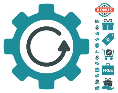 Dişli döndürme yönünü simgesi ücretsiz bonus