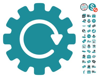 Gearwheel döndürme simgesi ücretsiz bonus