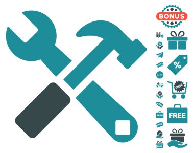 Çekiç ve ücretsiz Bonus ile Wrench kutsal kişilerin resmi