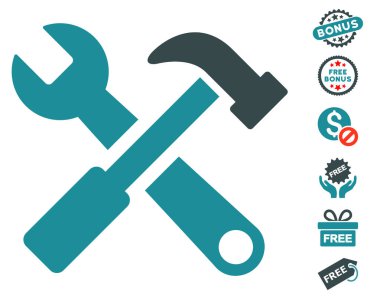 Çekiç ve ücretsiz Bonus ile Wrench kutsal kişilerin resmi