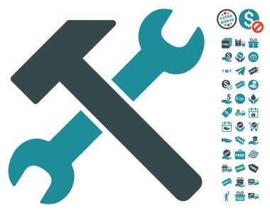 Çekiç ve ücretsiz Bonus ile Wrench kutsal kişilerin resmi