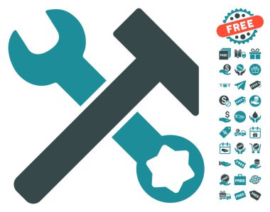 Çekiç ve ücretsiz Bonus ile Wrench kutsal kişilerin resmi