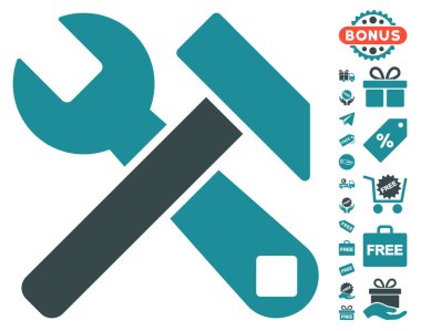 Çekiç ve ücretsiz Bonus ile Wrench kutsal kişilerin resmi