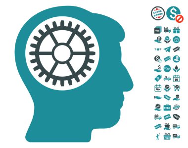 Ücretsiz Bonus kafa dişli simgesiyle