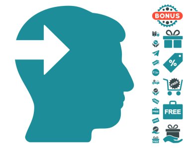 Baş eklenti ok simgesi ücretsiz bonus