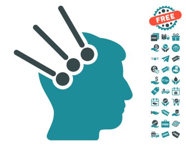 Sinirsel arayüz konektörleri simgesi ücretsiz bonus