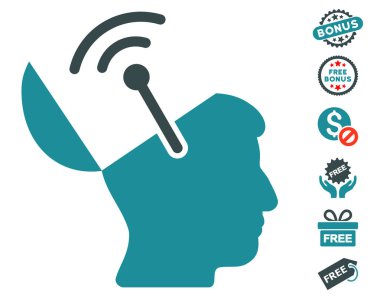 Açık beyin radyo arayüzü simgesi ücretsiz bonus