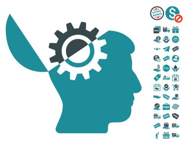 Açık fikirli dişli simgesini ücretsiz bonus