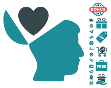 Açık fikirli aşk kalp simgesi ücretsiz bonus