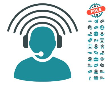 Ücretsiz Bonus ile operatör radyo sinyal simgesi