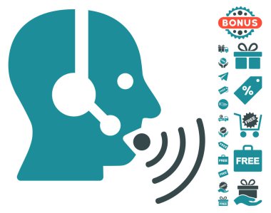 Ses dalgaları simgesi ücretsiz Bonus ile konuşurken işleç