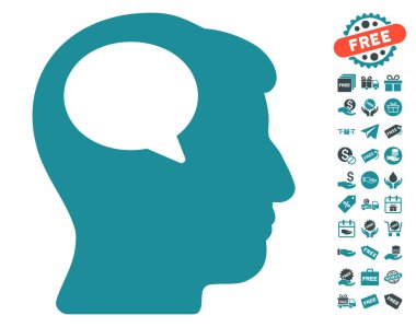 Ücretsiz Bonus simgesiyle düşünme kişi