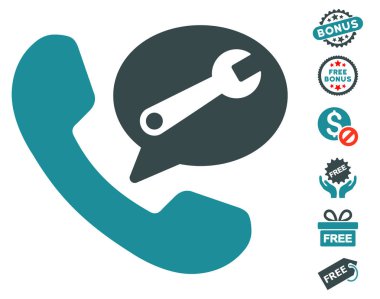 Telefon hizmeti ileti simgesi ücretsiz bonus