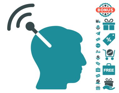 Radyo sinirsel arayüzü simgesi ücretsiz bonus