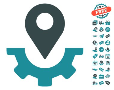 Hizmet harita işareti simgesi ücretsiz bonus