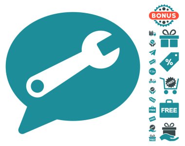 Hizmet ileti simgesi ücretsiz bonus