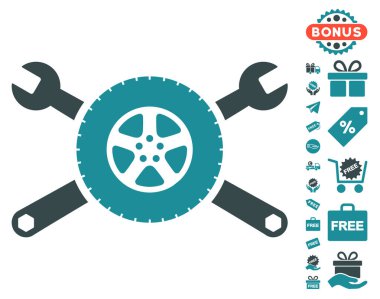 Lastik Servisi anahtarı simgesini ücretsiz bonus