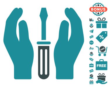 Tornavida bakım el simgesi ücretsiz Bonus ile ayarlama