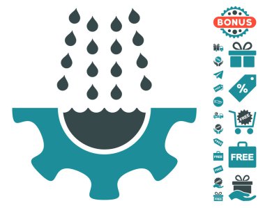 Su duş hizmet dişli simgesini ücretsiz bonus