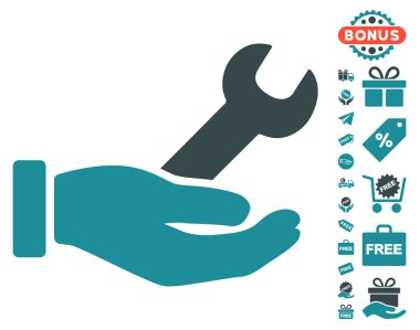 İngiliz anahtarı hizmet el simgesi ücretsiz bonus