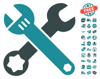 Ücretsiz Bonus simgesiyle yuvalı eğri somun anahtarları