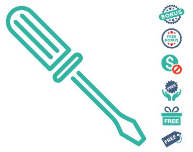 Kontur tornavida simgesi ücretsiz bonus