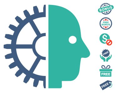 Cyborg kafa simgesi ücretsiz bonus