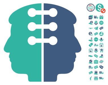 Çift kafa simgesi ücretsiz Bonus ile arayüz