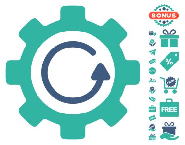 Dişli döndürme yönünü simgesi ücretsiz bonus