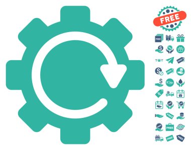 Dişli döndürme yönünü simgesi ücretsiz bonus